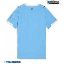 Camisa de Futebol Manchester City Equipamento Principal Mulheres 2025-26 Manga Curta